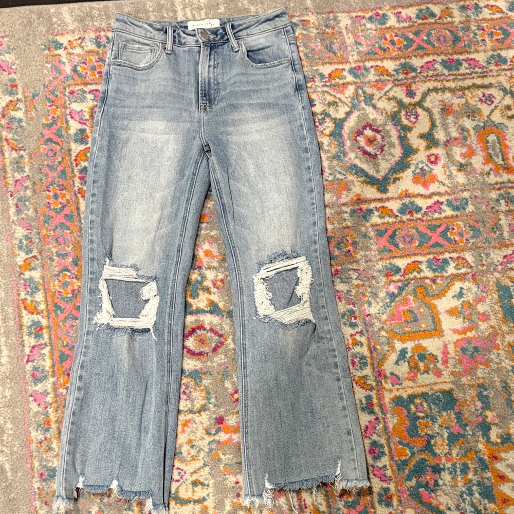Distressed Light Blue Jeans